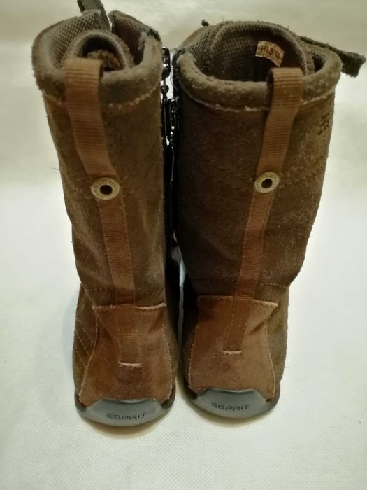 ESPRIT- Świetne Damskie Krótkie Skórzane Kozaki jak NOWE !!! 39