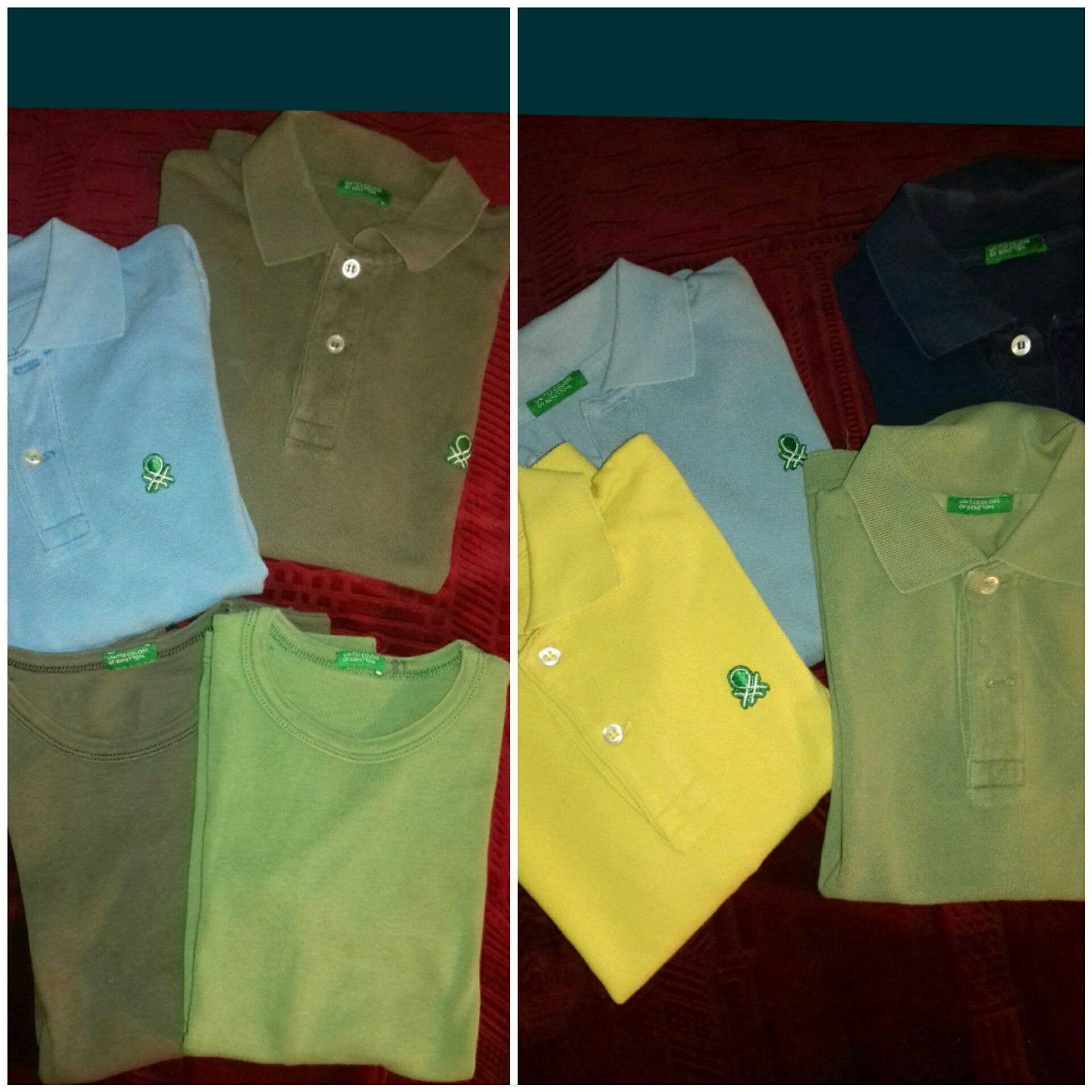 Polos e t-shirts Benetton 4 e 6 anos