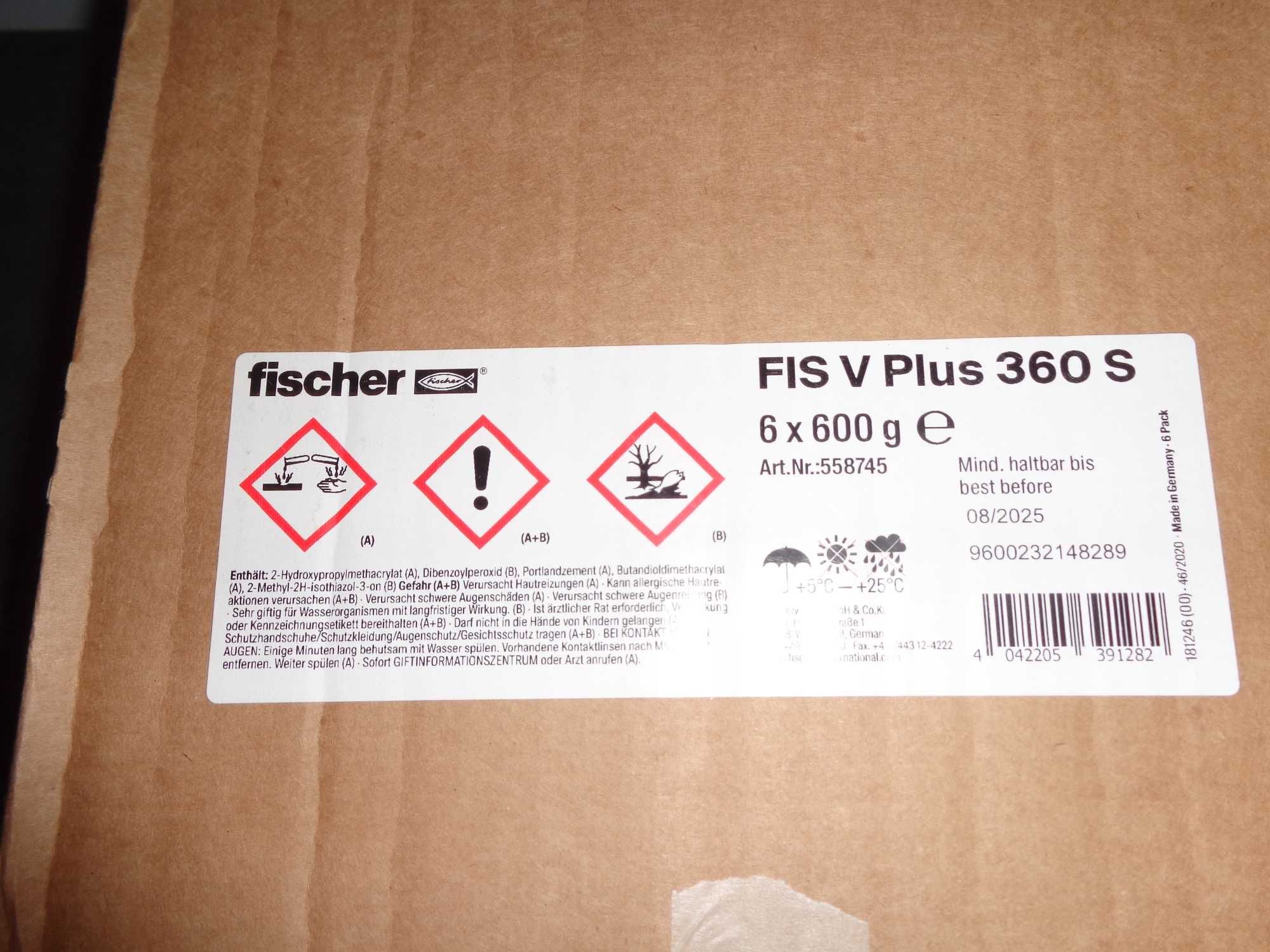 świeża Klej kotwa  Fischer  FIS V Plus 360S hilti mkt