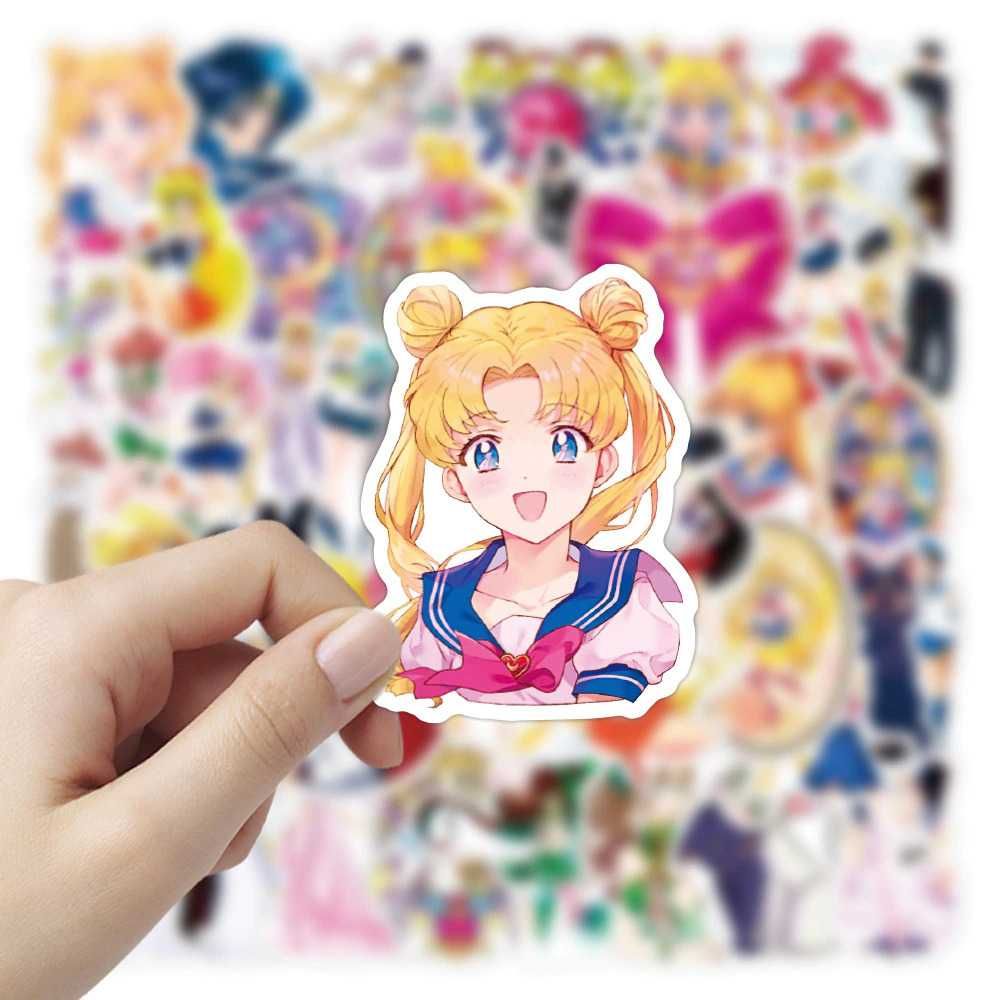 Naklejki Sailor Moon Czarodziejka z Księżyca Anime Bajka 50szt