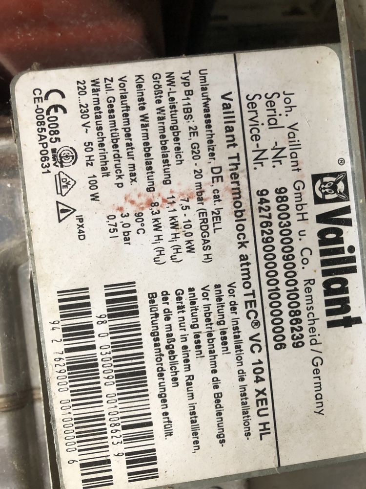 Sprzedam piec gazowy Vaillat