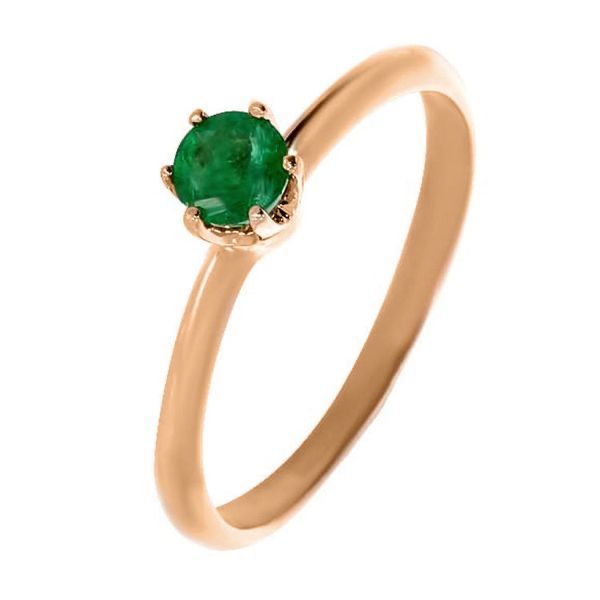 Золота каблучка з смарагдом 585 кольцо с изумрудом 16,5 мальва