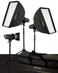 Studio fotograficzne 3x lampa błyskowa softbox statyw lampy