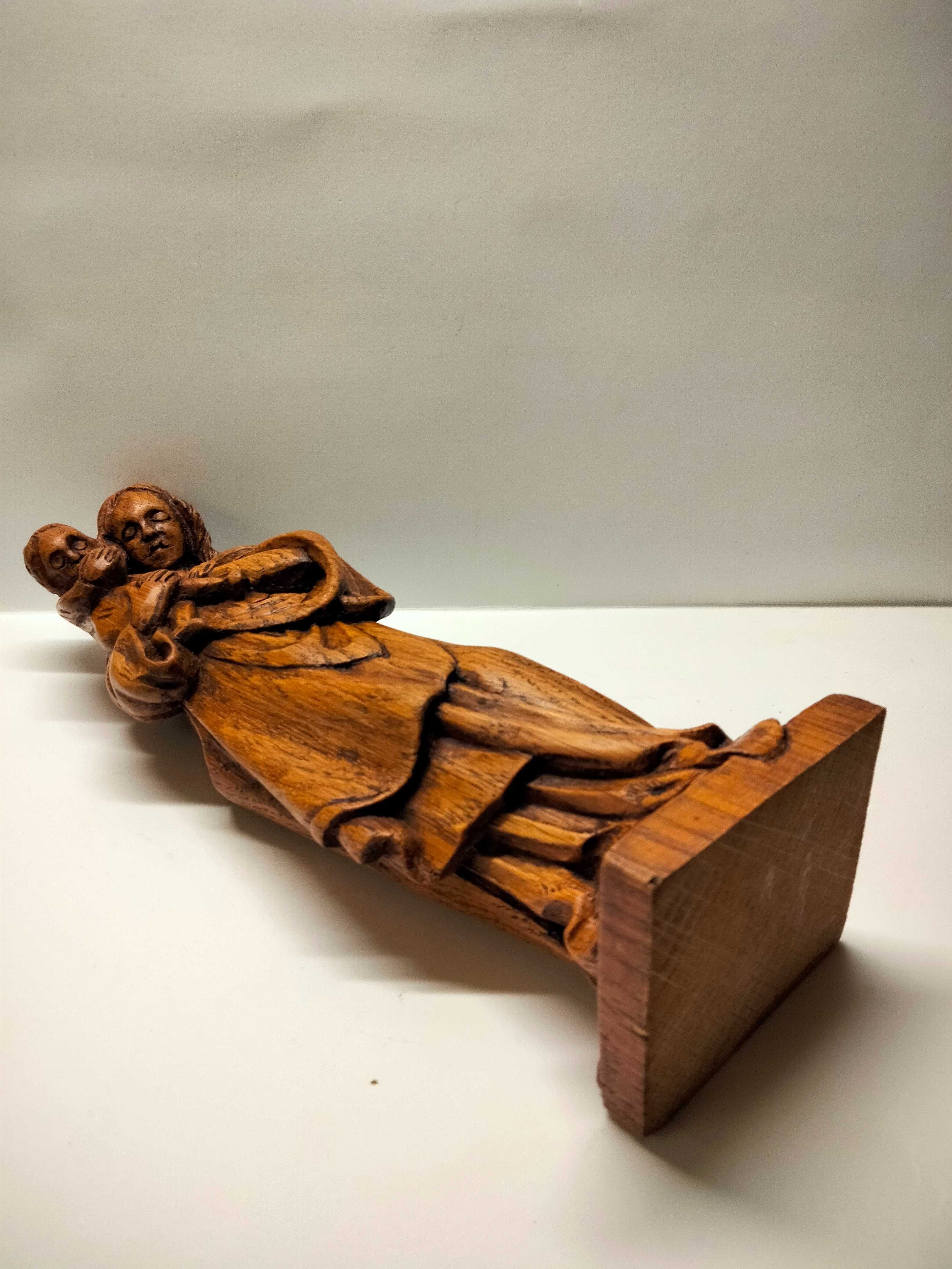 Rzeźba-drewno Matka Boża, Boska z dzieciątkiem Jezus - duża.