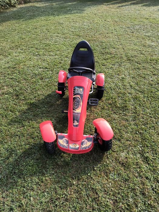Gokart na pedały dla dziecka, pompowane koła