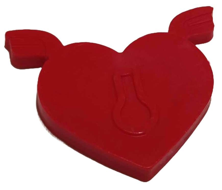 Mini mydełka serce z kłódką i skrzydłami na prezent na Walentynki