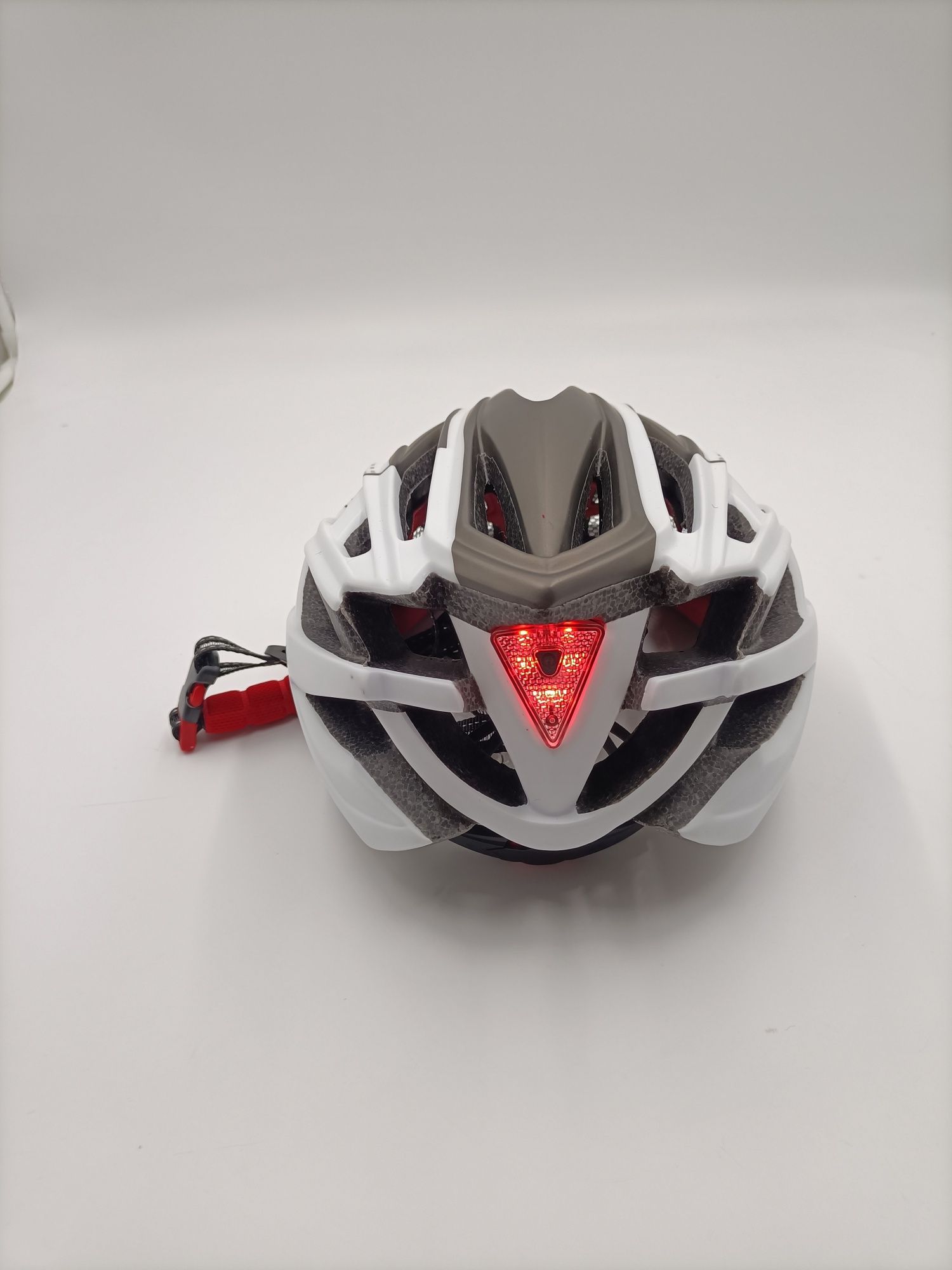 Kask rowerowy z lampką shiax róż. M/L