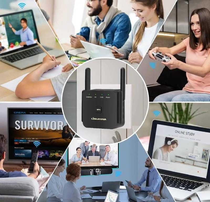 сток LINKAVENIR Wifi Extender Booster Підсилювач