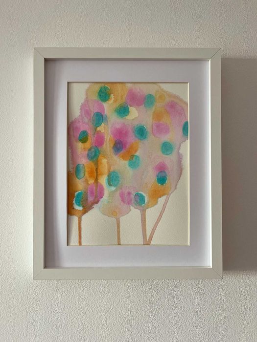 Pintura abstrata em acrílico