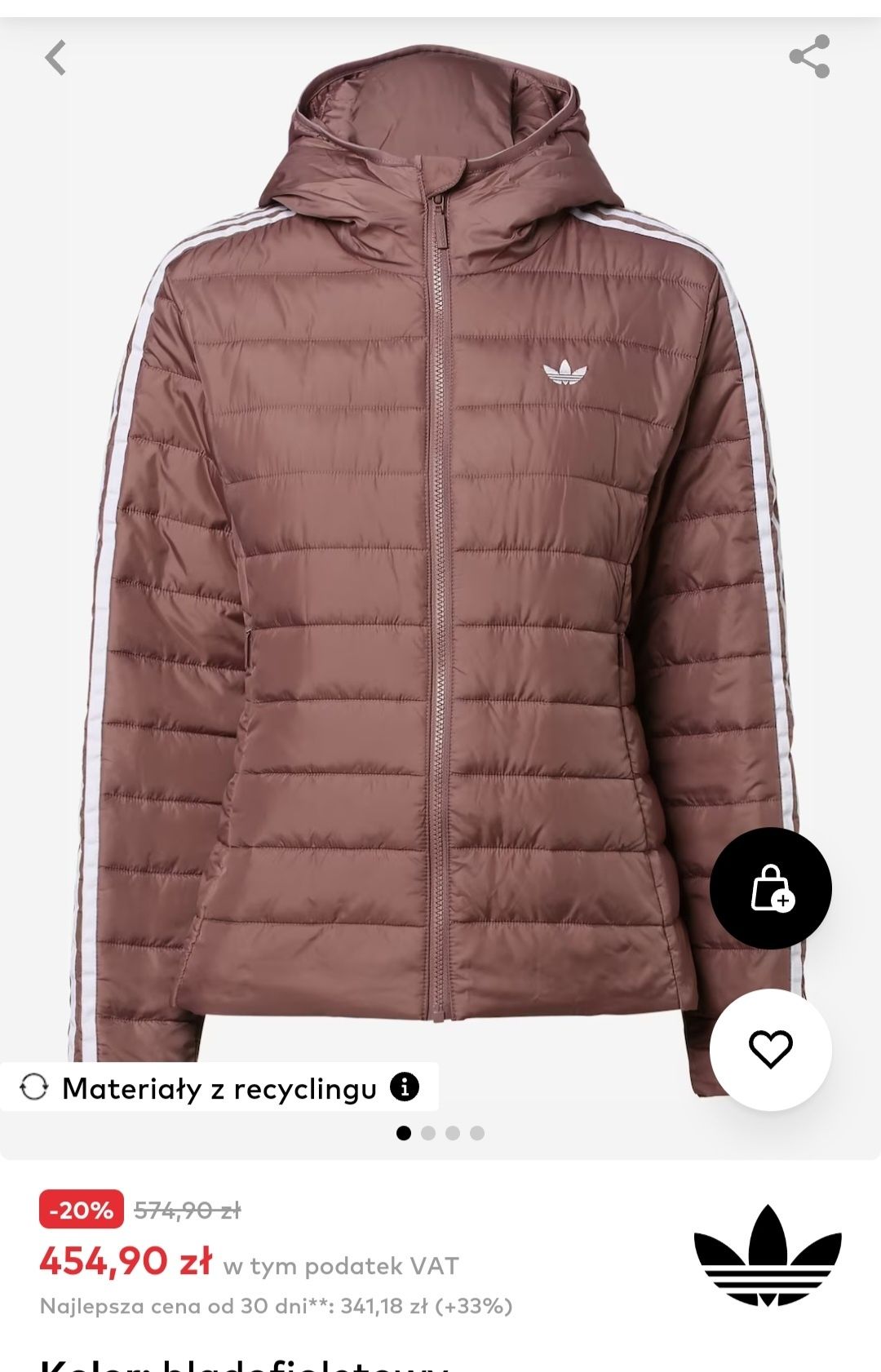 Nowa damska kurtka adidas przejściowa 38