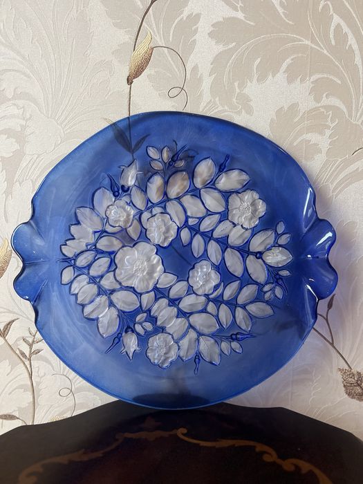 Szklana patera talerz