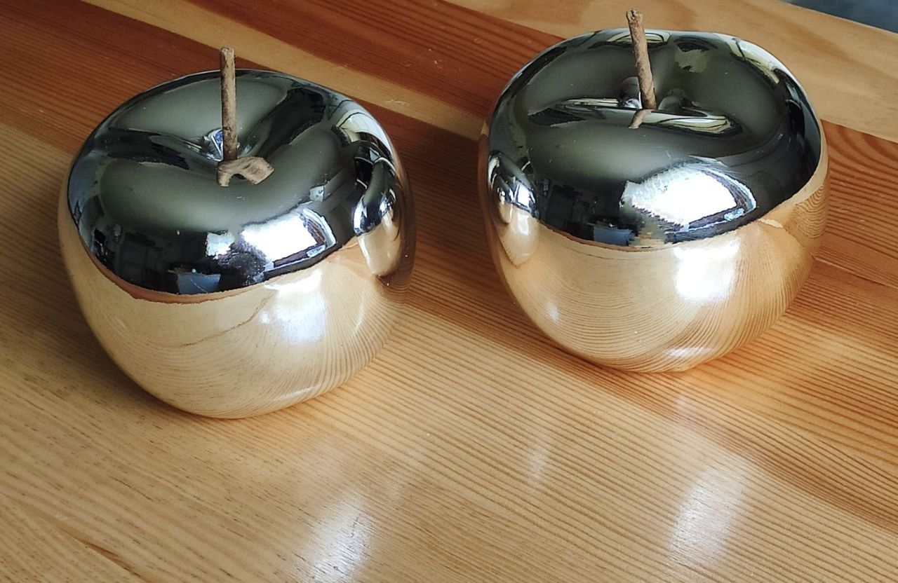 2 srebrne jabłka ceramiczne Ewax