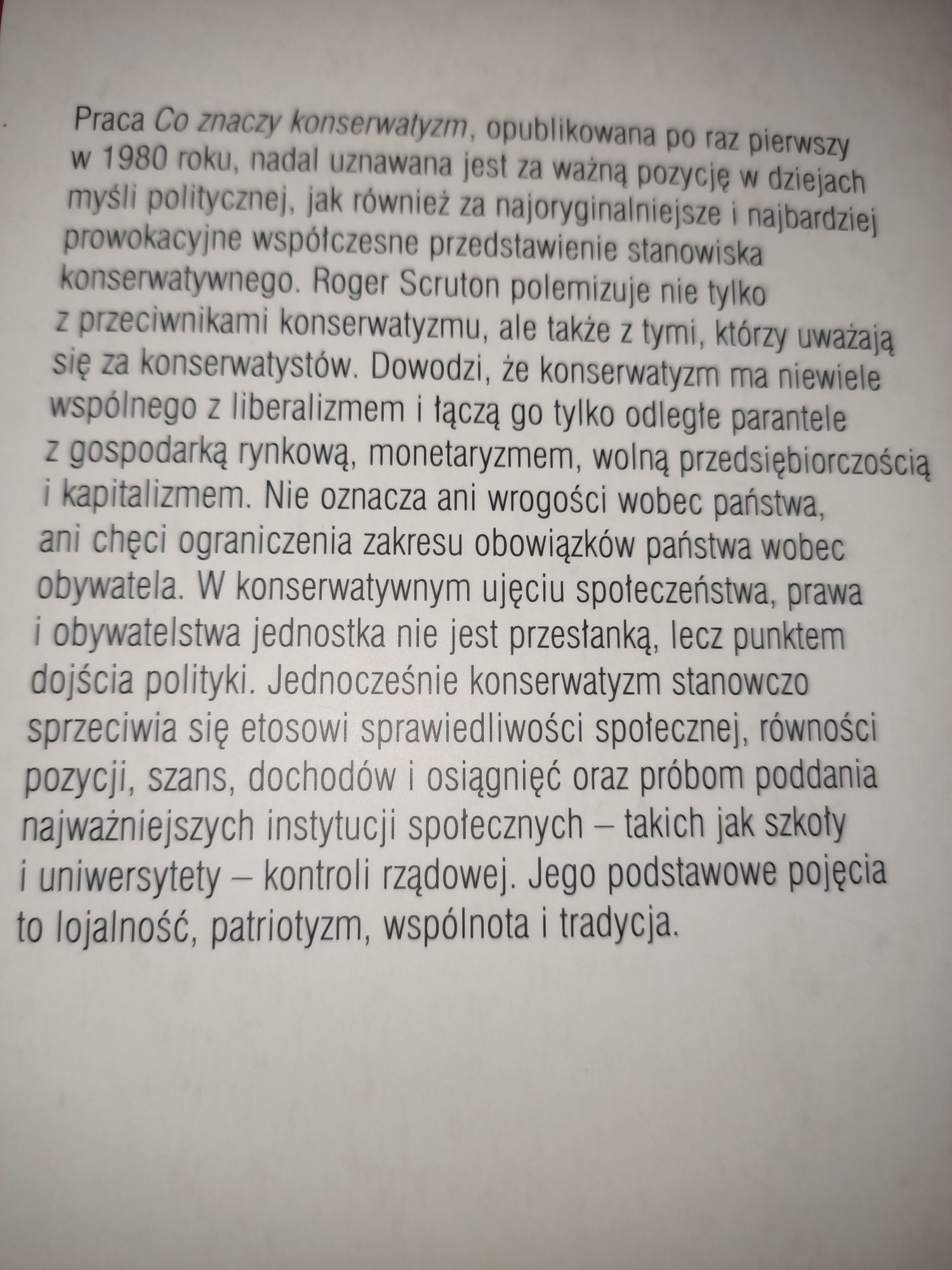 Co znaczy konserwatyzm Roger Scruton