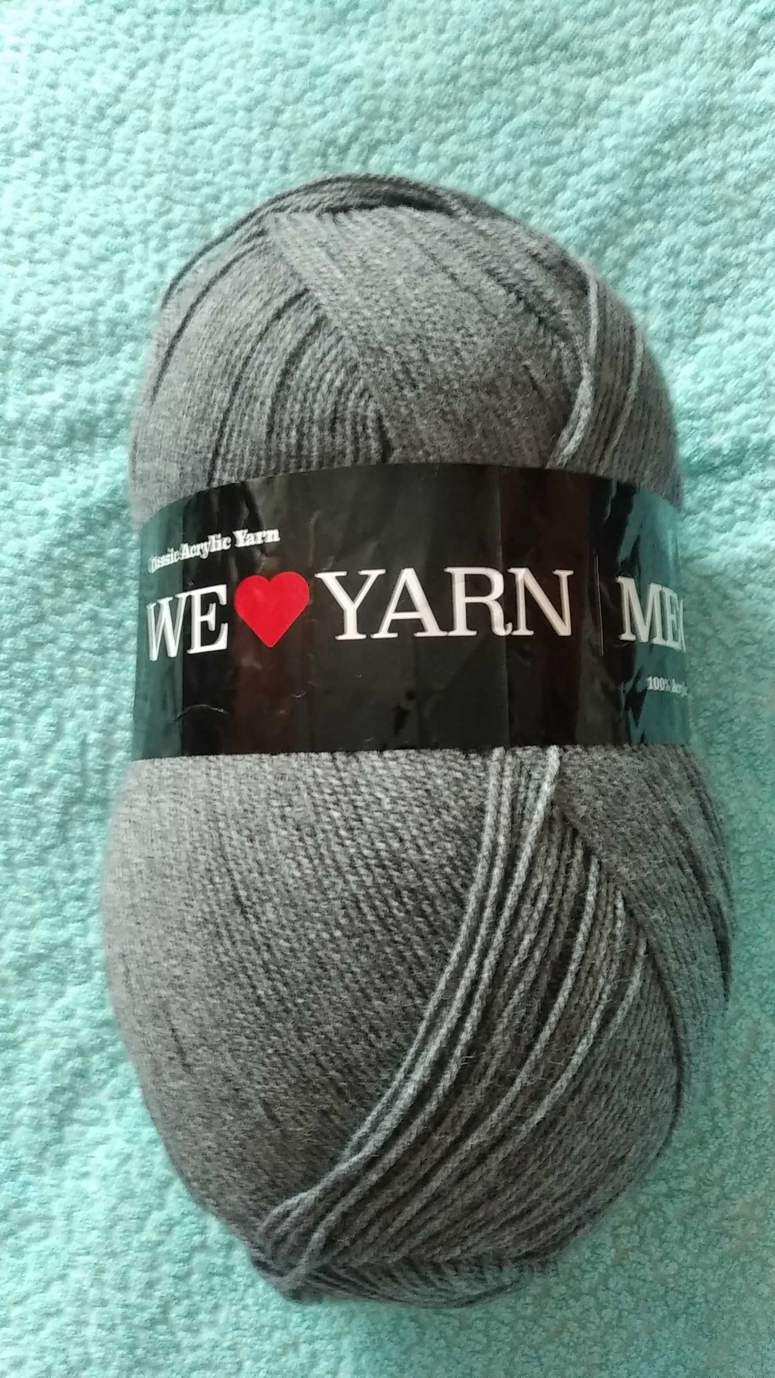 Włóczka I love yarn c.szara motek 400 g.