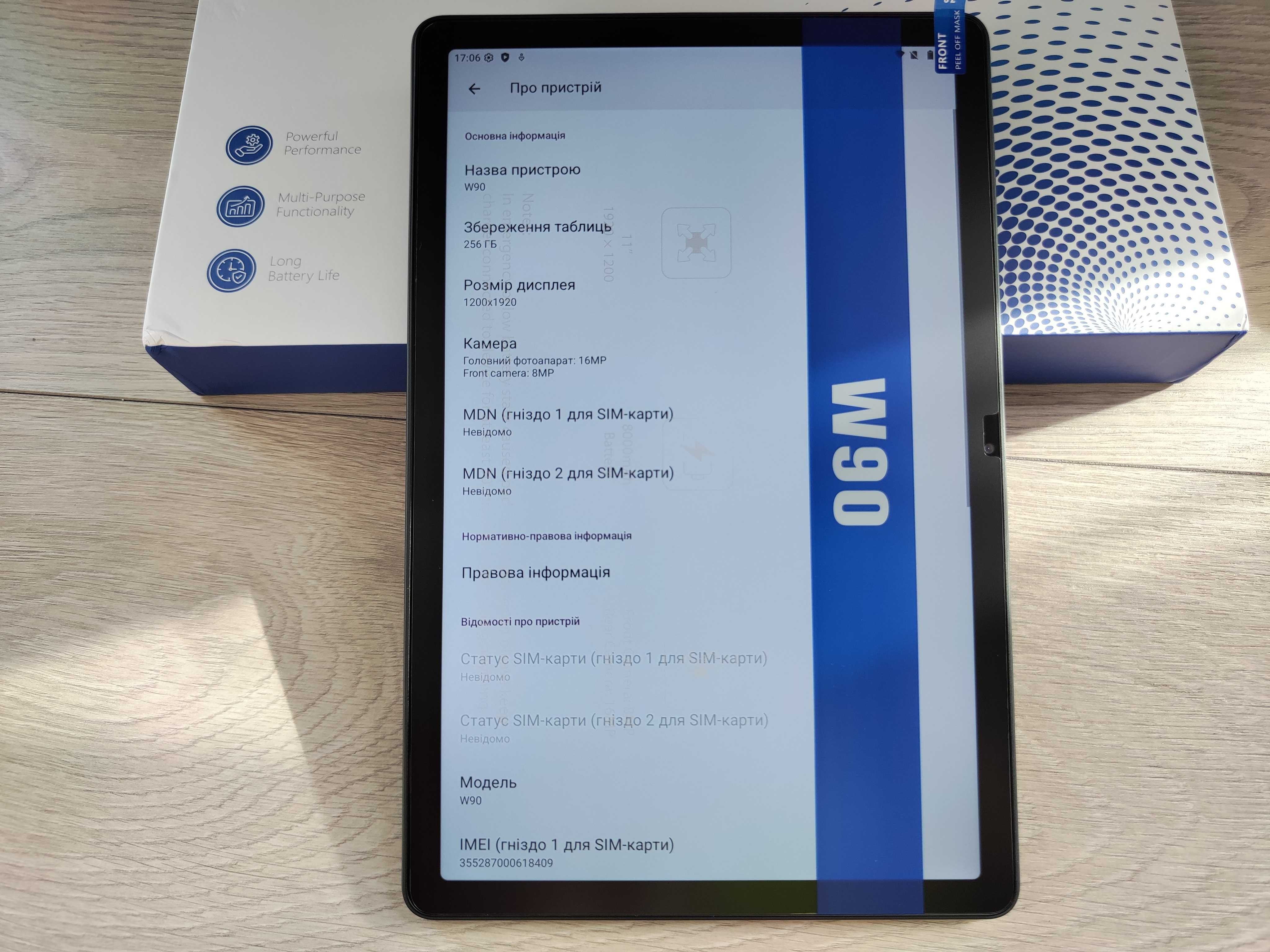 Планшет Tabwee W90 8/256GB 11" 1920x1200 Android 15 нові