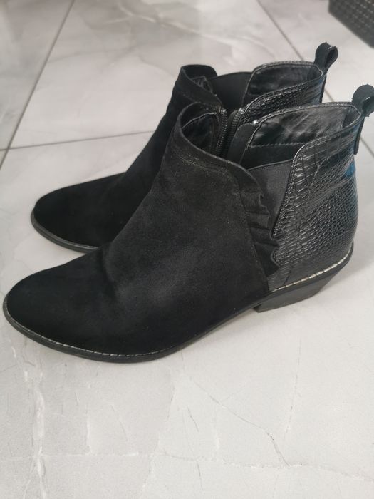 Botki damskie czarne 41