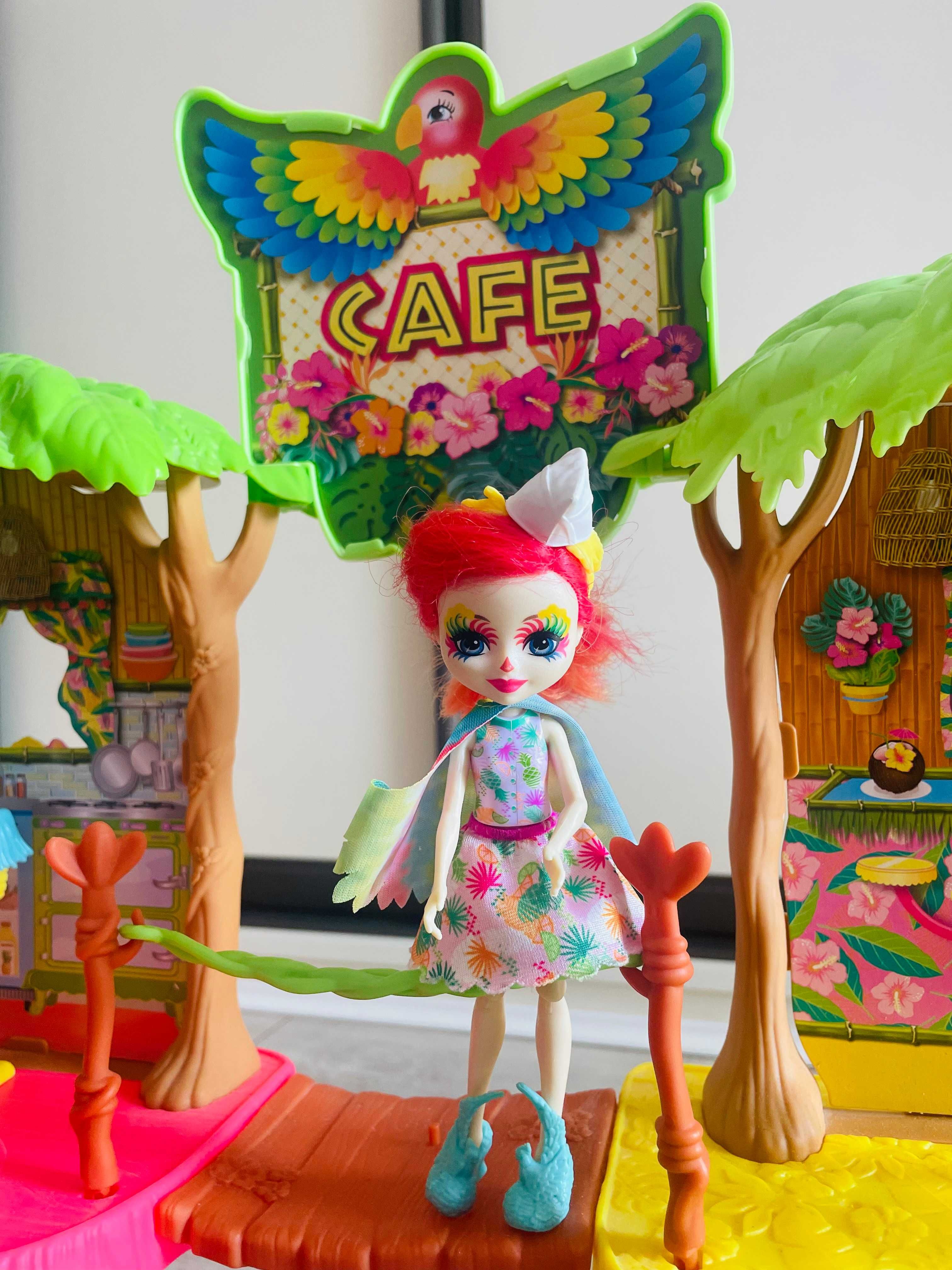 Domek dla lalek enchantimals kawiarnia papugi