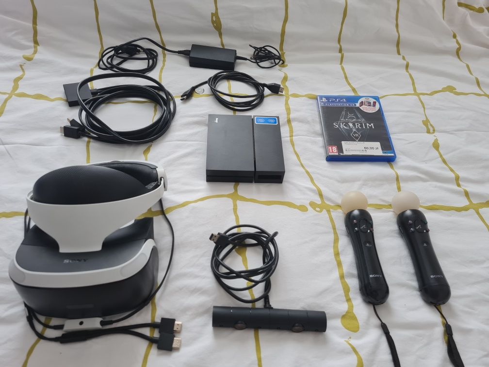 Wynajem wypożyczenie PS VR /Xbox ONE S/ PS VR + PS4 + Skyrim + 2x move
