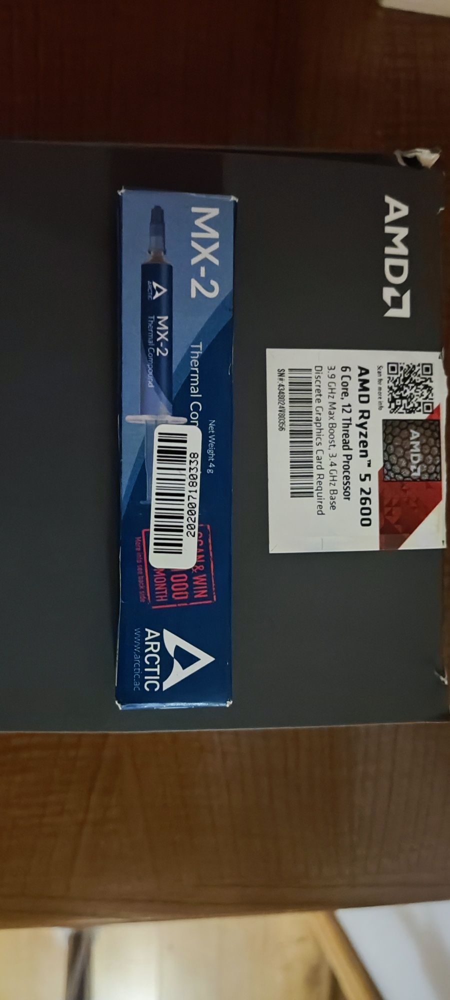 Ryzen 5 2600 + Cooler + Pasta térmica