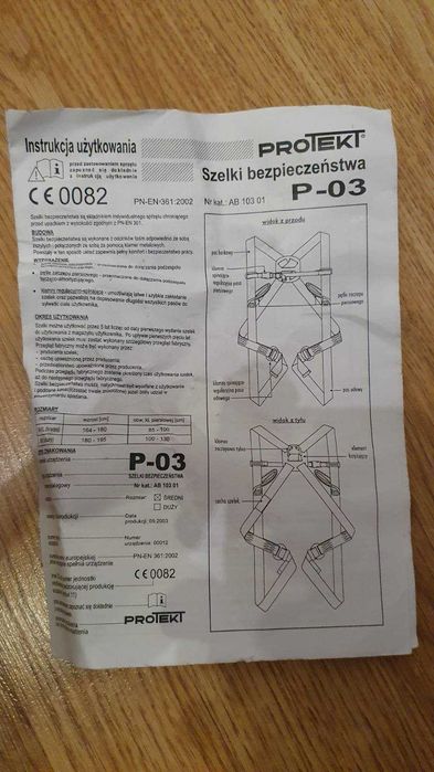 Szelki bezpieczeństwa P03