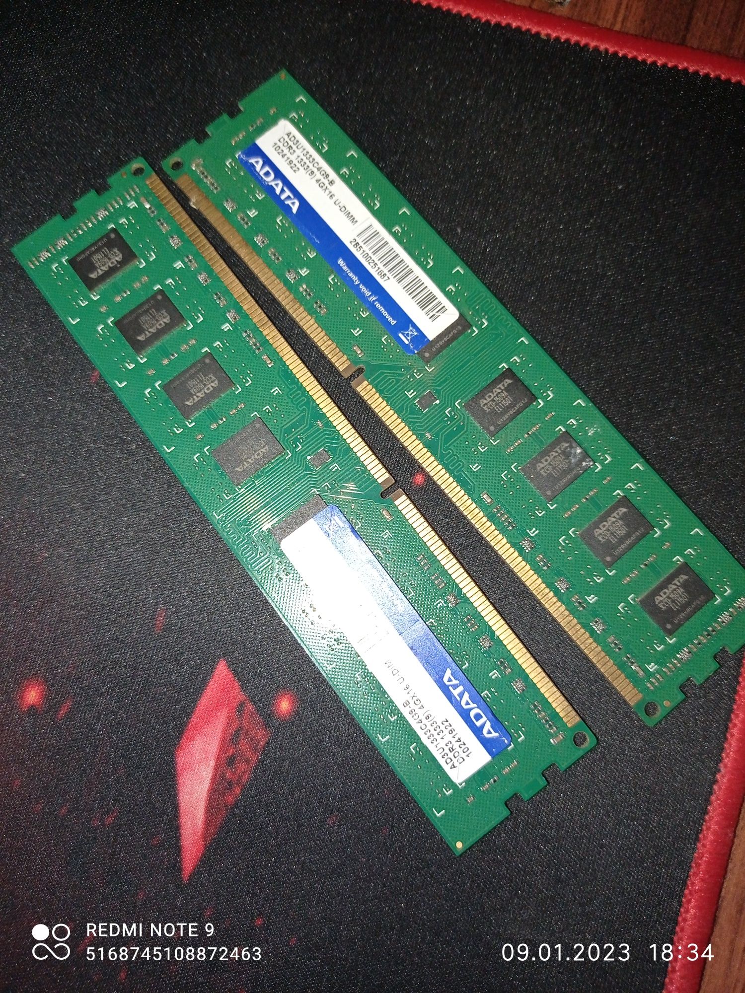 Озу ddr3 4gb (2 шт)