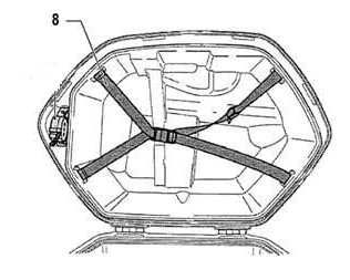 Pasy zabezpieczające do kufra bocznego 5JW-W9361-00 Yamaha FJR 1300