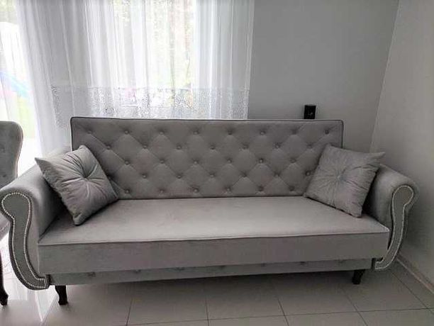 RATY sofa z funkcją spania rozkładana kanapa pikowana tapczan Do SALON