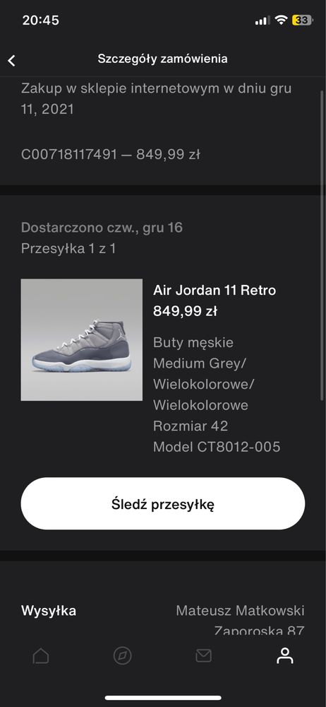 Nowe Buty Air Jordan 11 XI Cool Grey 2021