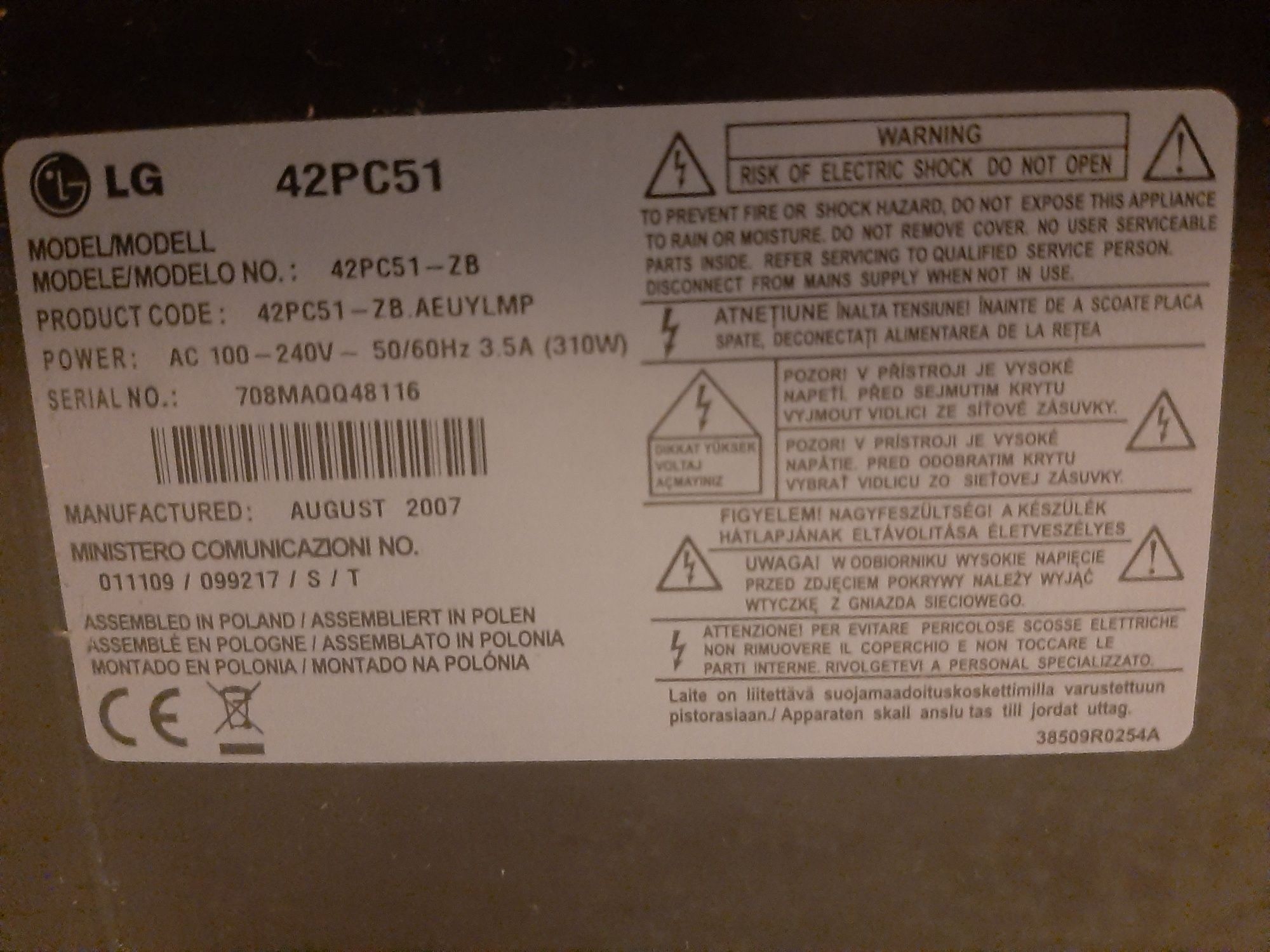 LG 42 polegadas.