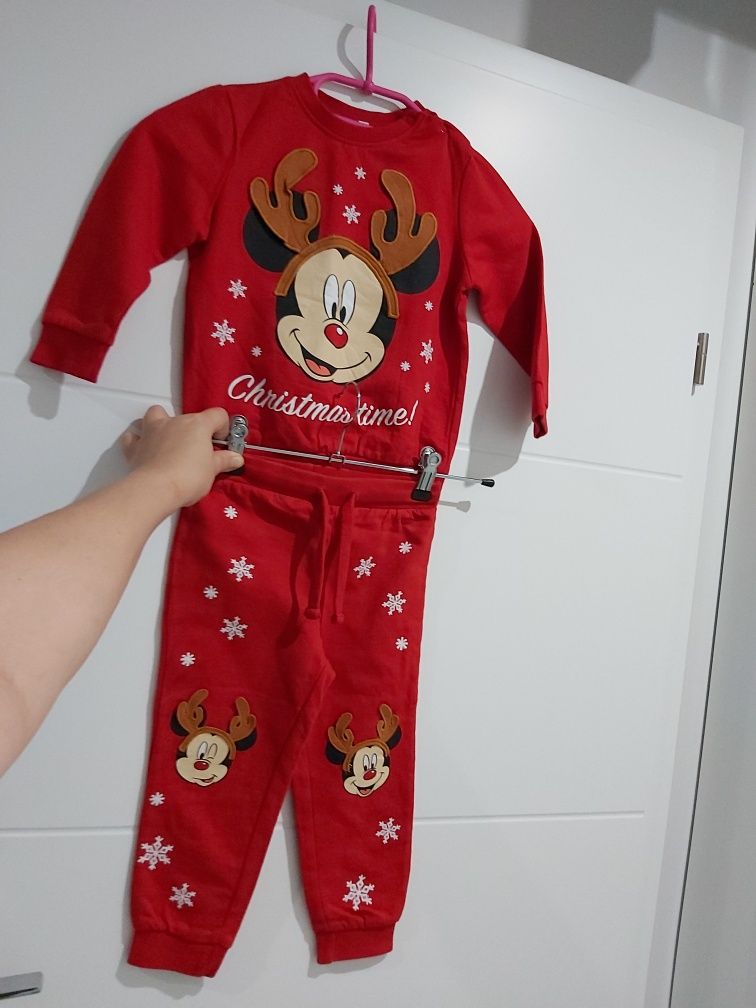 Piękny dresik z Myszka Mickey 98 cm. Jak NOWY