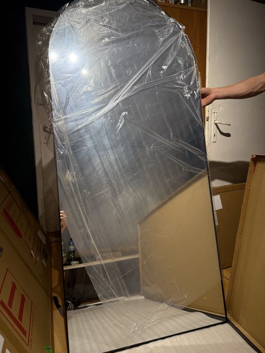 Duze lustro półowalne