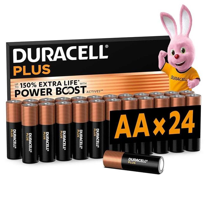 24x Alkaliczne Baterie Basic AA LR6 Duracell
