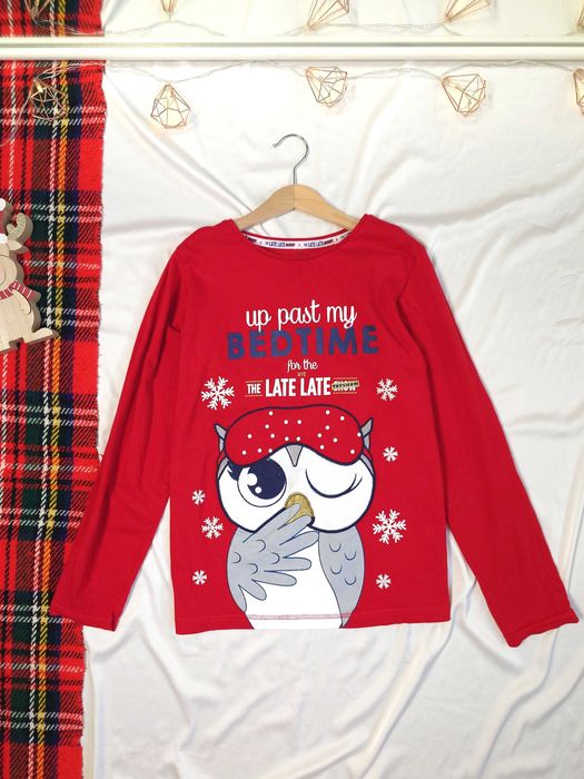 Świąteczna koszula z długim rękawem z sową Primark 152