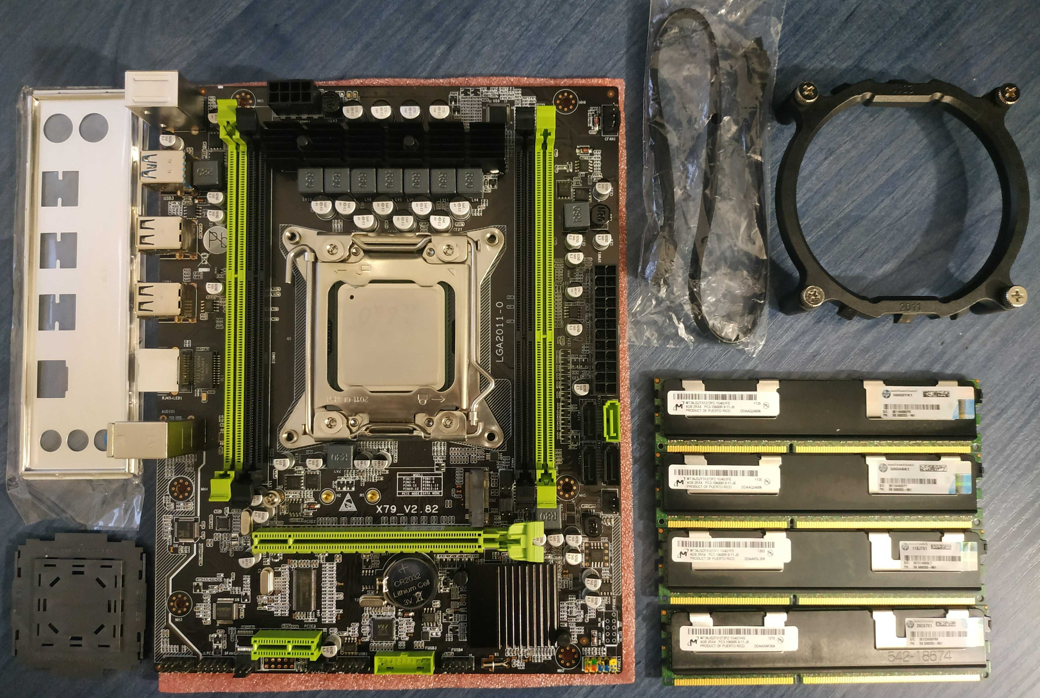 Комплект Kllisre X79 & Xeon E5-2665, 2650v2, 2670v2, 2680v2  & 16Gb