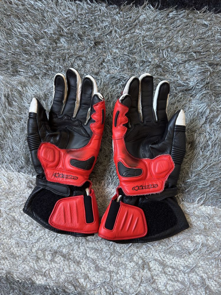 Luvas Alpinestars GP Plus Branco/Preto/Vermelho