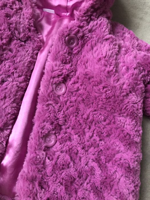 Шубка дитяча шубка на дівчинку рожева шапка Brugi на дівчинку