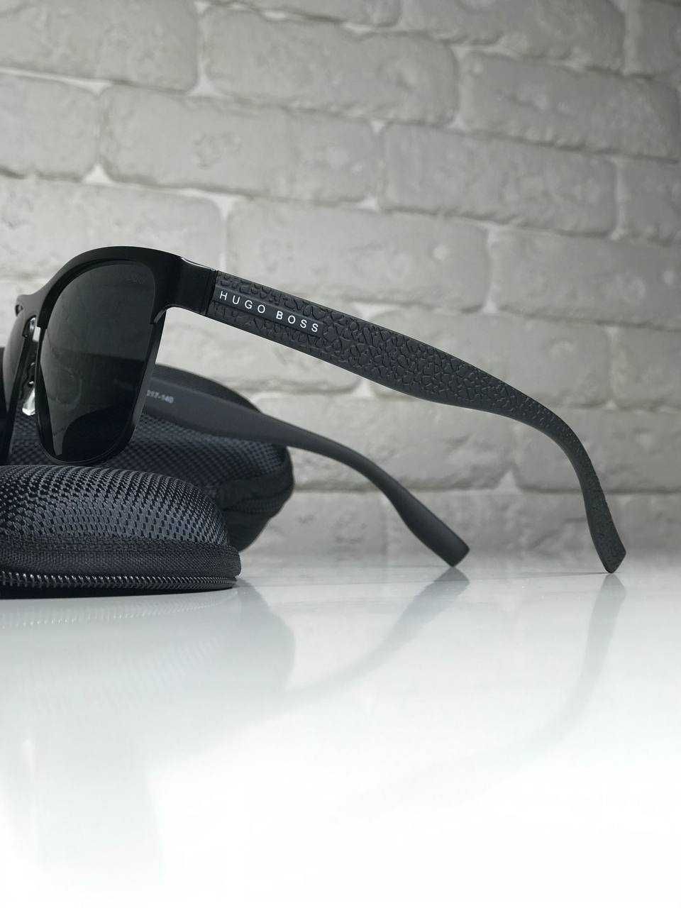 Мужские очки HUGO BOSS черные с поляризацией POLAROID Хуго бос солнцез