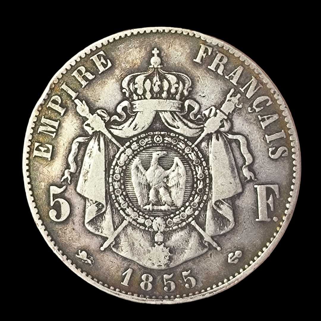 5 franków Napoleon III 1855 D NISKI NAKŁAD RAR