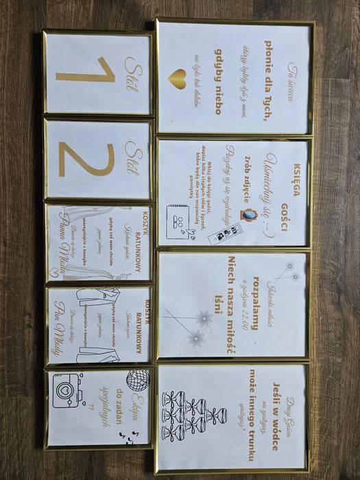 Ramki z opisami ślub