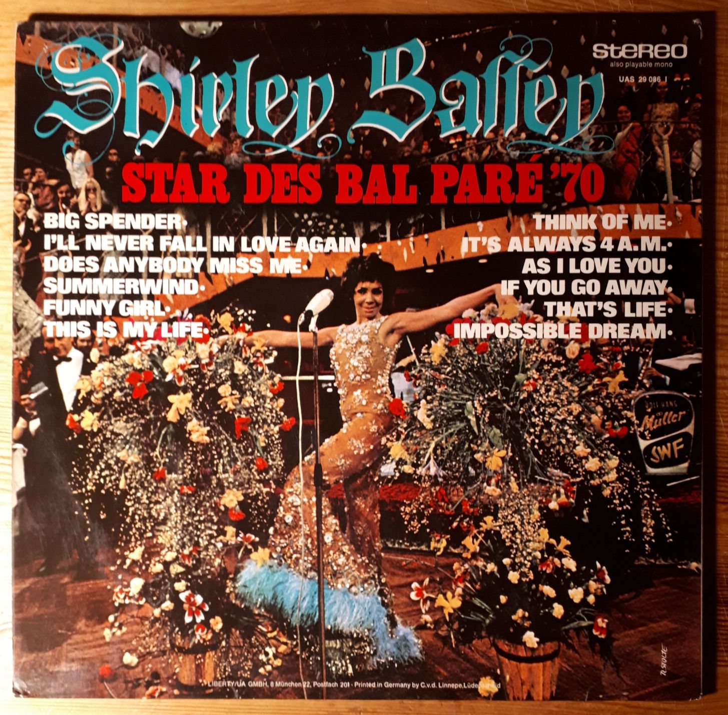 Pł. win. - Shirley Bassey – Star Des Bal Pare '70, LP, Stereo, EX+/EX+