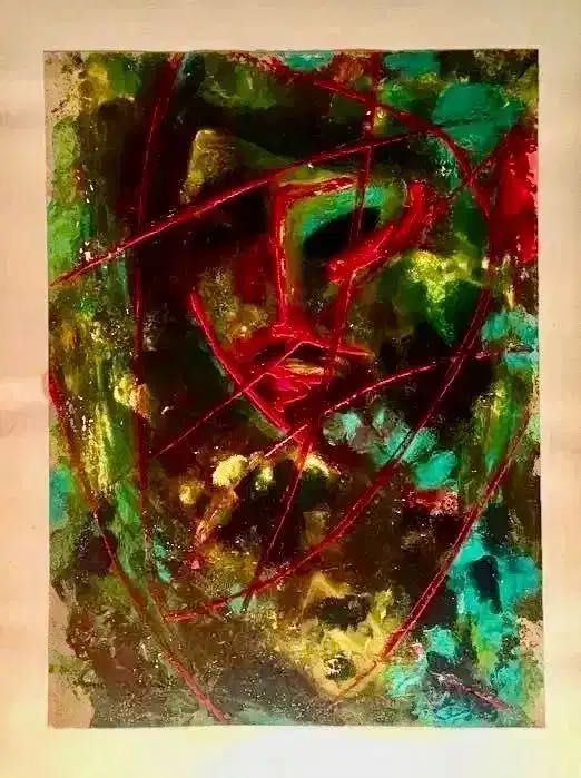 ARMANDO BAPTISTA 1962 - acrílico sobre papel - 36 x 26,5 cm/s