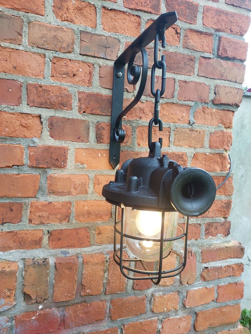 Lampa vintage loft przemysłowa PRL