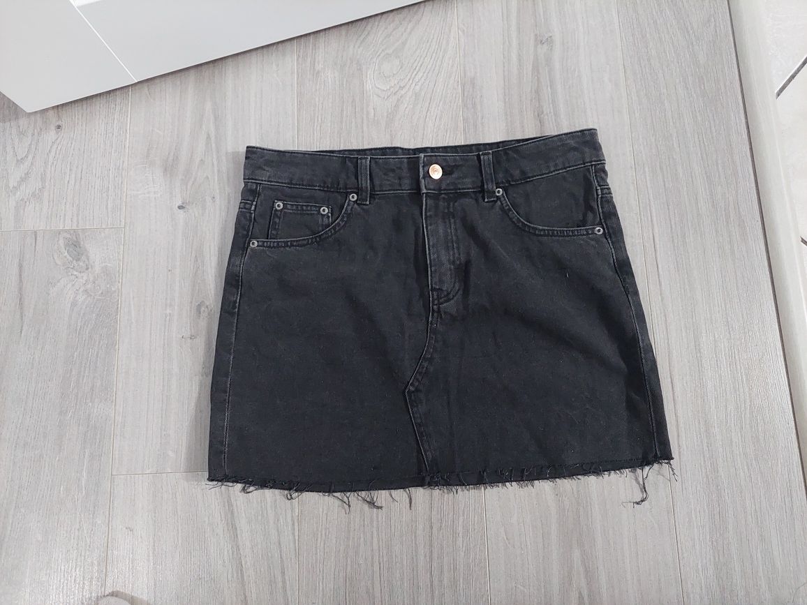 Czarna Denim Jeans spódniczka dżinsowa H&M r. S