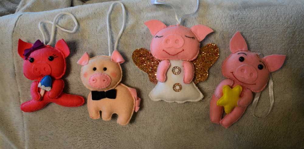 Іграшки на ялинку новорічні іграшки з фетру