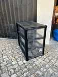 Bloco de 3 gavetas plástico preto
