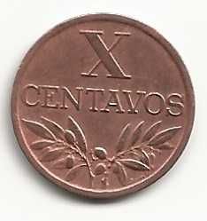 X Centavos de 1963 Republica Portuguesa