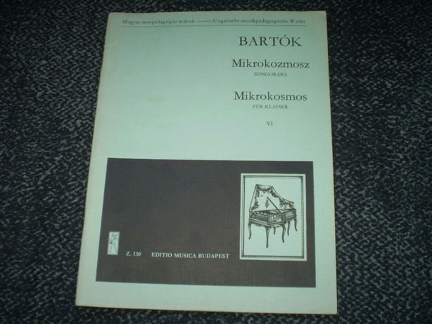 Ноты. Бела Барток. Микрокосмос для клавира. Часть 6.Издано в Будапеште
