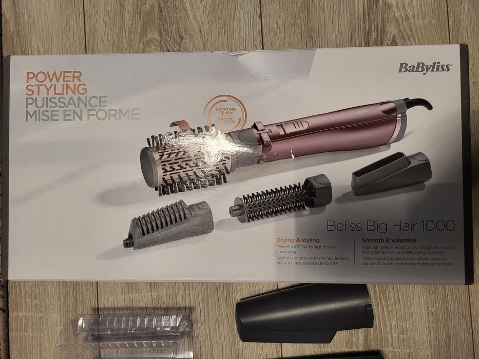 Babyliss suszarkolokówka obrotowa jak nowa, gwarancja