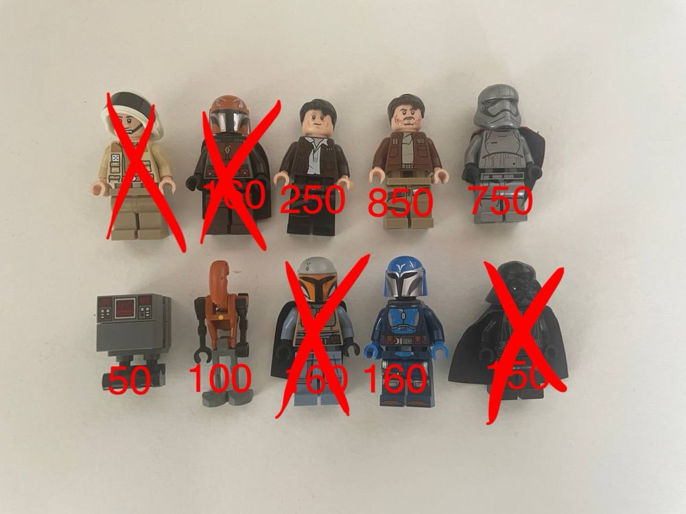 Lego Star Wars minifigures, лего Зоряні війни фігурки, стан Б/У