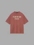 Fear of God Essentials Heavy Crewneck Tee 'Crimson' (FW24)